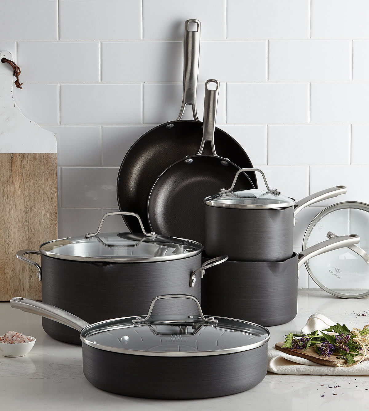 Calphalon 10pc Cookware Set w/ Calphalon Pan for $110 + free shipping