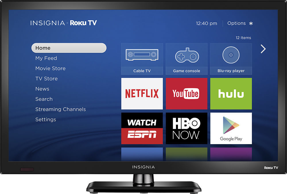 Insignia 24" 720p LED LCD Roku Smart HDTV for $120 + free shipping