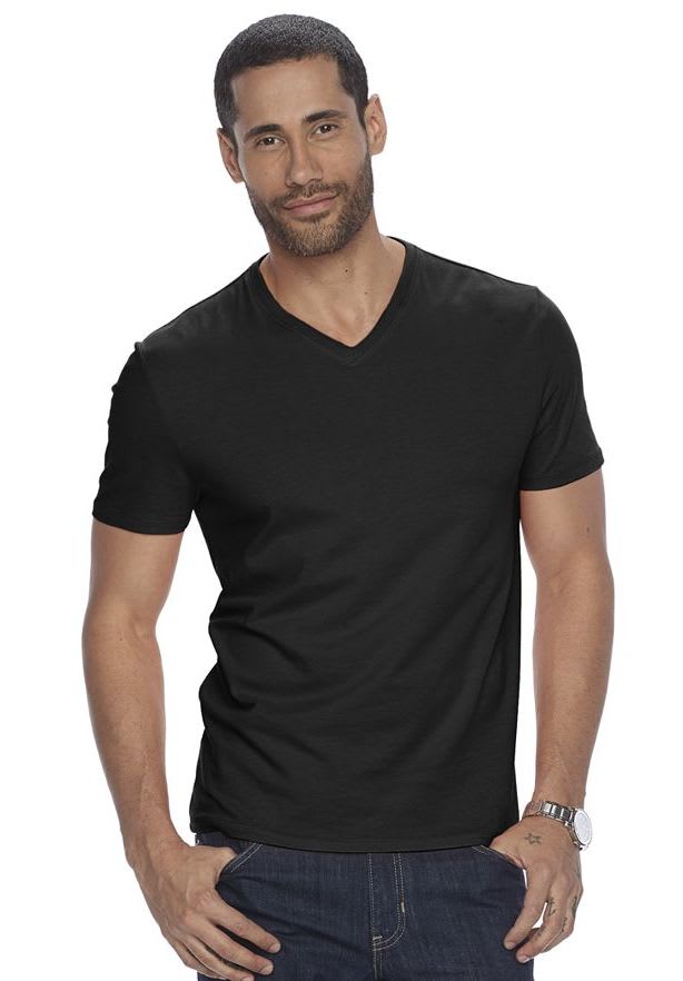 Apt. 9 Men's Solid V-Neck T-Shirt for $7 + pickup at Kohl's