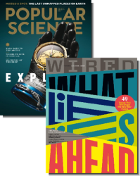 Popular Science & Wired Magazine 1-Year Sub for $8